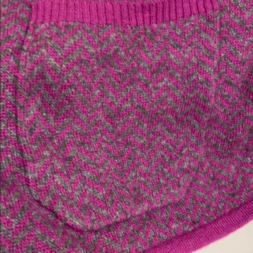 Grey And Plum Herringbone Single Button Cardigan - image 7